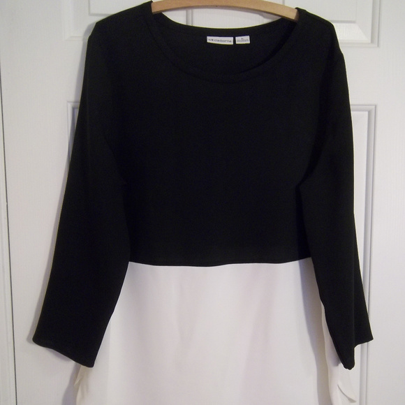 Liz Claiborne Tops - Liz Claiborne Black and White Blouse Size XL